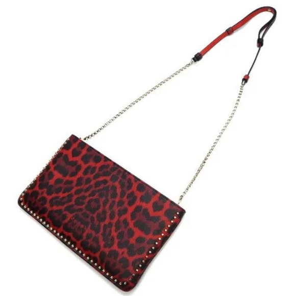 Preloved- Christian Louboutin Loubiposh Red Crossbody Clutch Shoulder Bag - Picture 3 of 8
